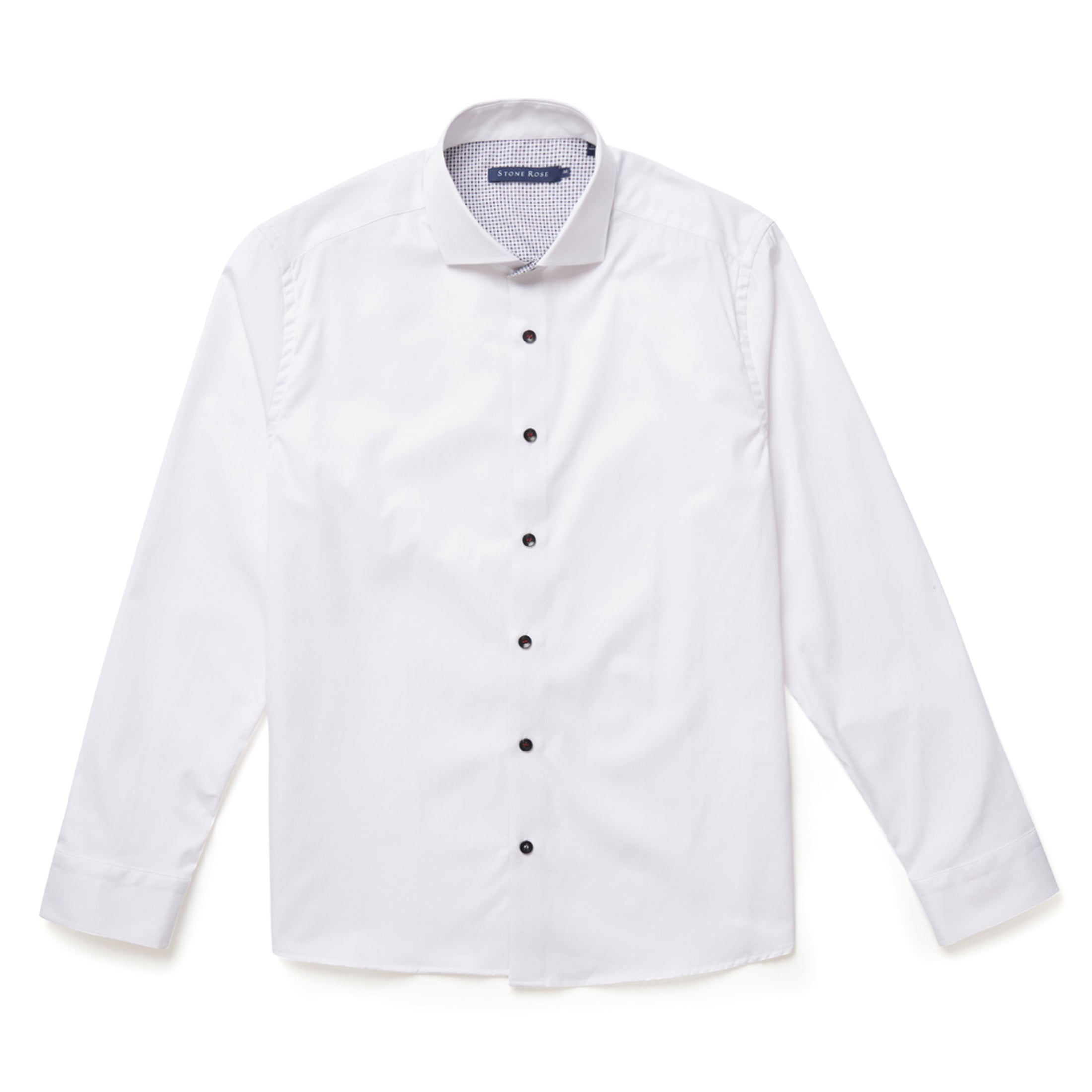 White Solid Woven Drytouch Shirt