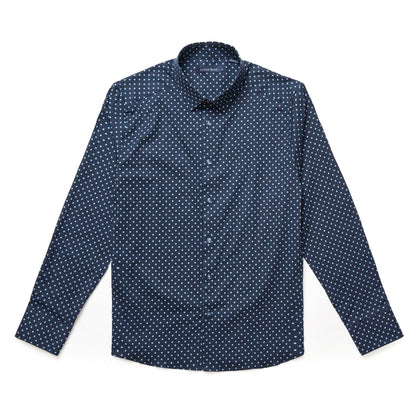 Navy Painted Dot Print Shirt