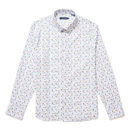 White Bicycles Print Shirt