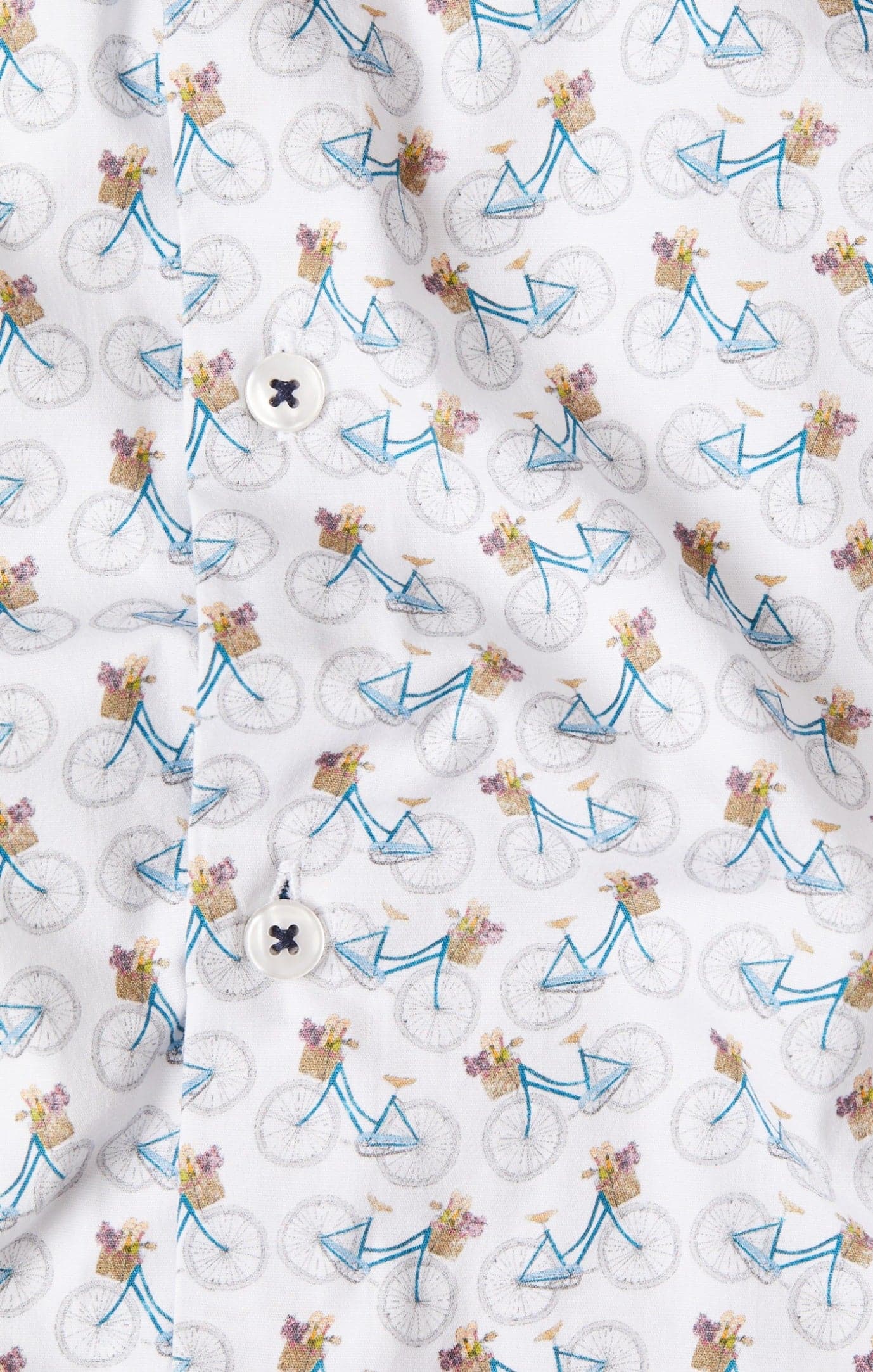 White Bicycles Print Shirt