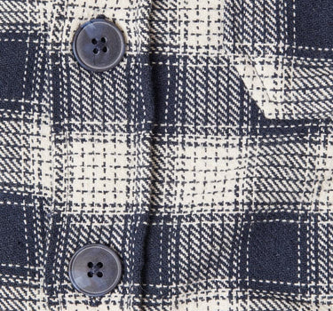 Navy Jacquard Twill Shacket