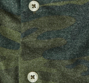 Green Camouflage Print Jersey Shirt
