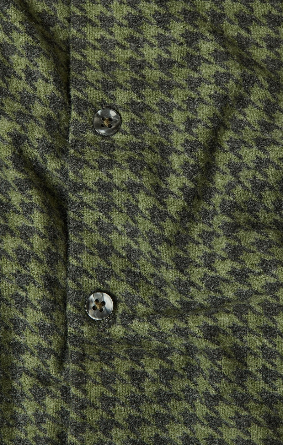 Green Houndstooth Fleece Shirt
