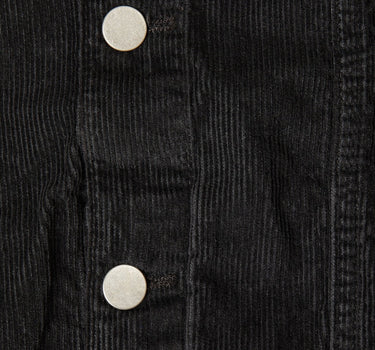 Black Solid Antique Washed Jacket