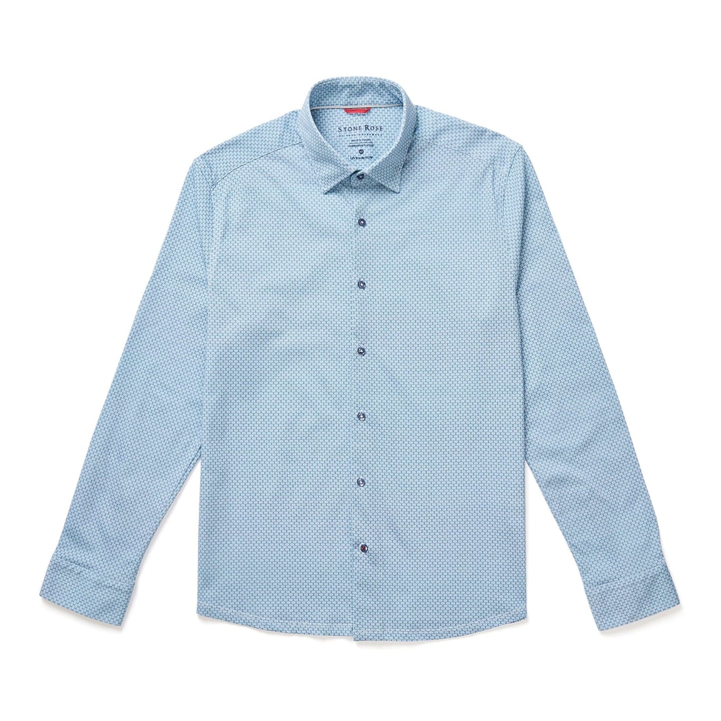 Blue Hourglass Geo Print Drytouch Shirt