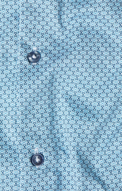 Blue Hourglass Geo Print Drytouch Shirt