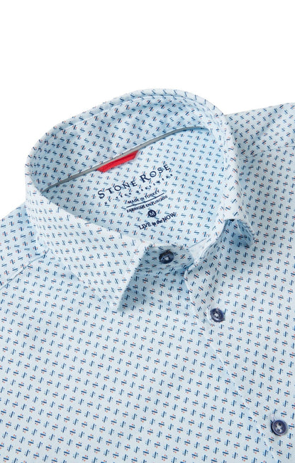 Blue Knot Geo Print Drytouch Shirt