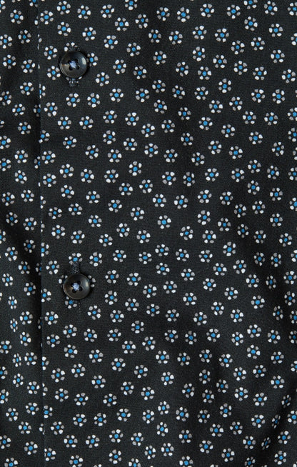 Black Accent Ditsy Print Shirt