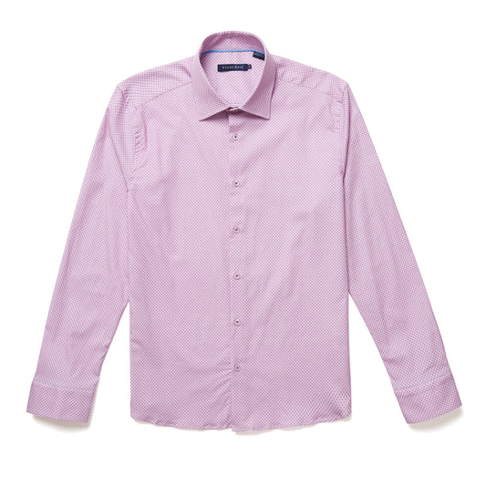 Lavender Micro Accent Dot Print Shirt