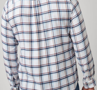 White Tricolor Plaid Drytouch Shirt