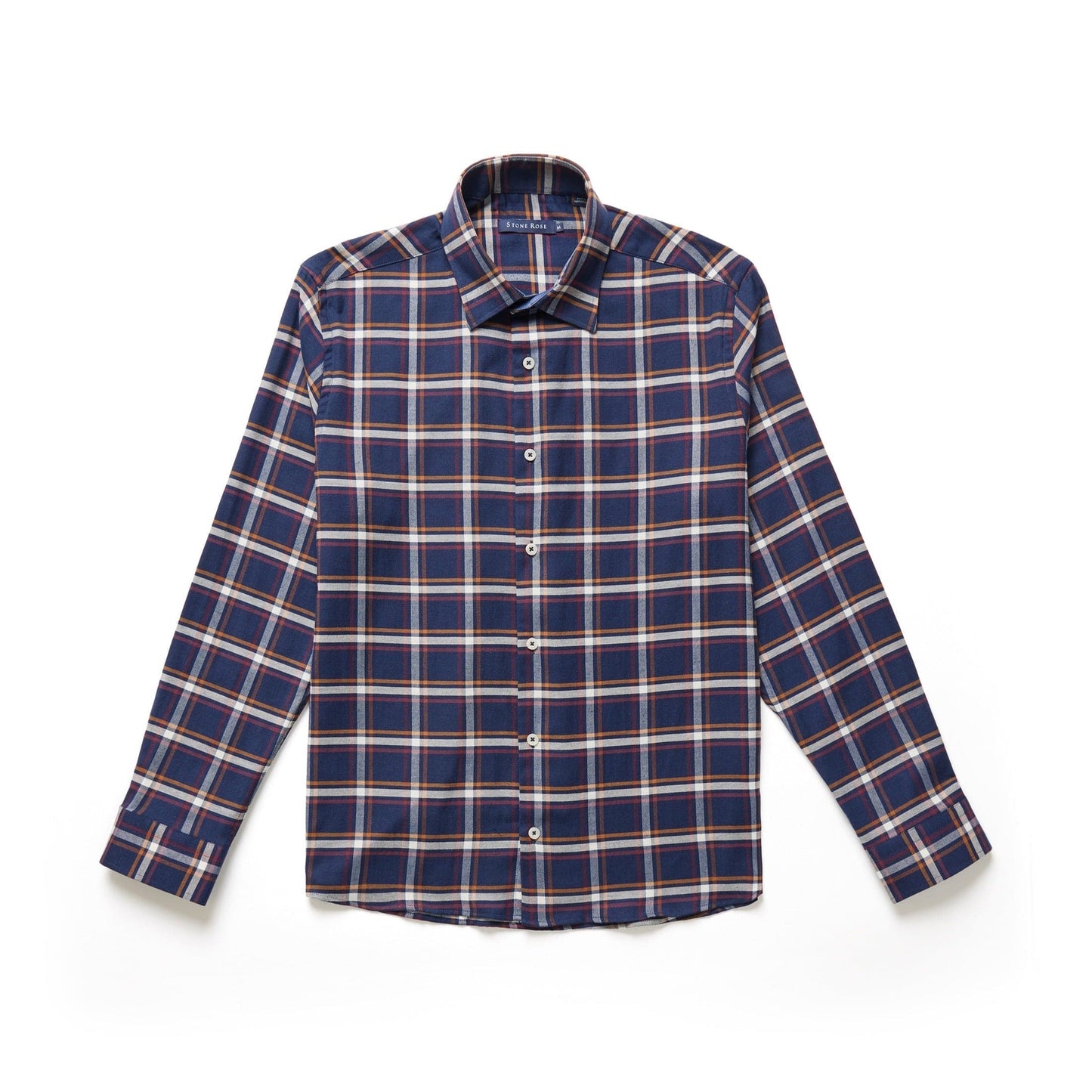 Navy Tricolor Plaid Drytouch Shirt