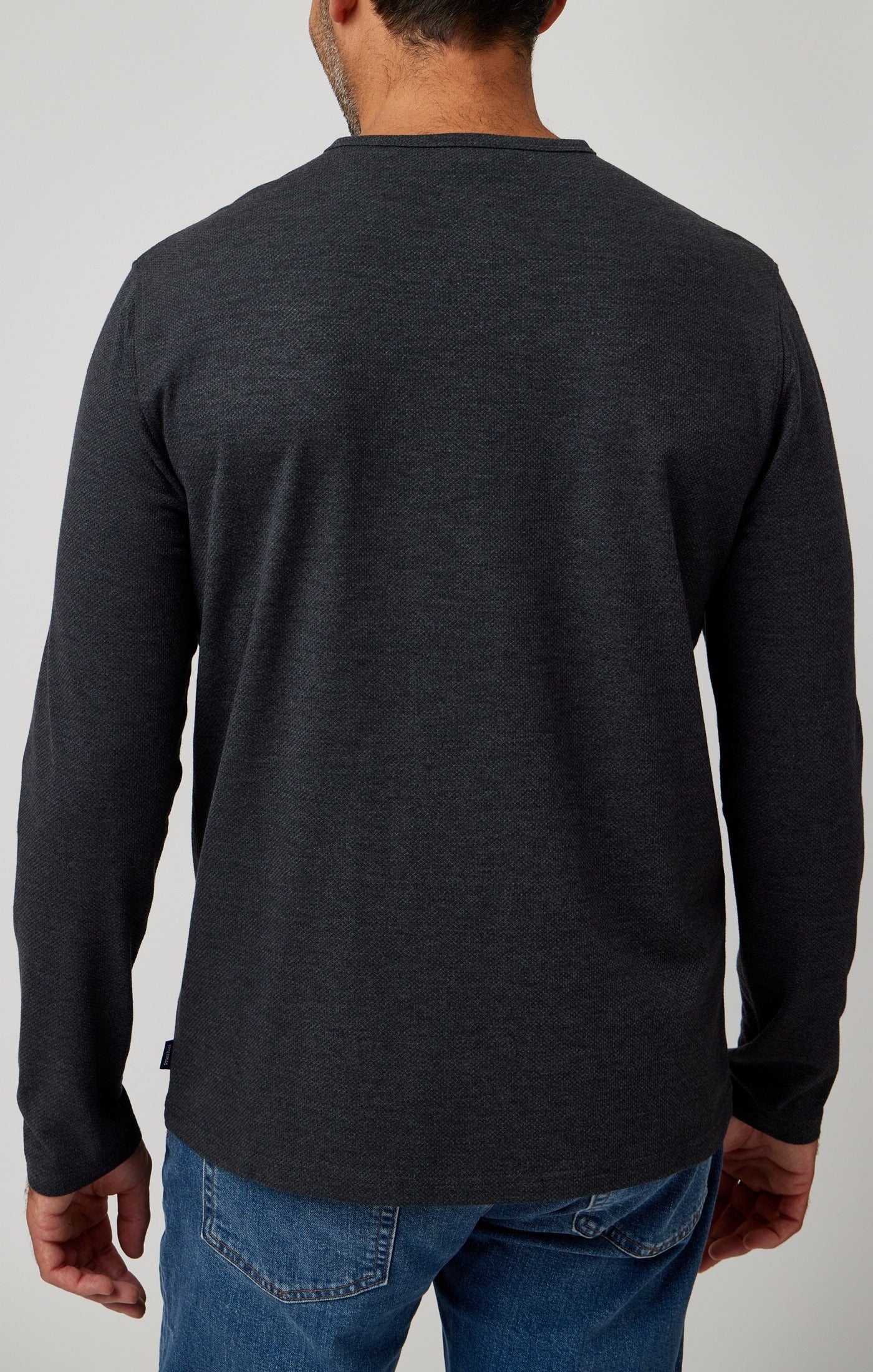TRAILBLAZER - Charcoal Solid 3 Buttons Henley