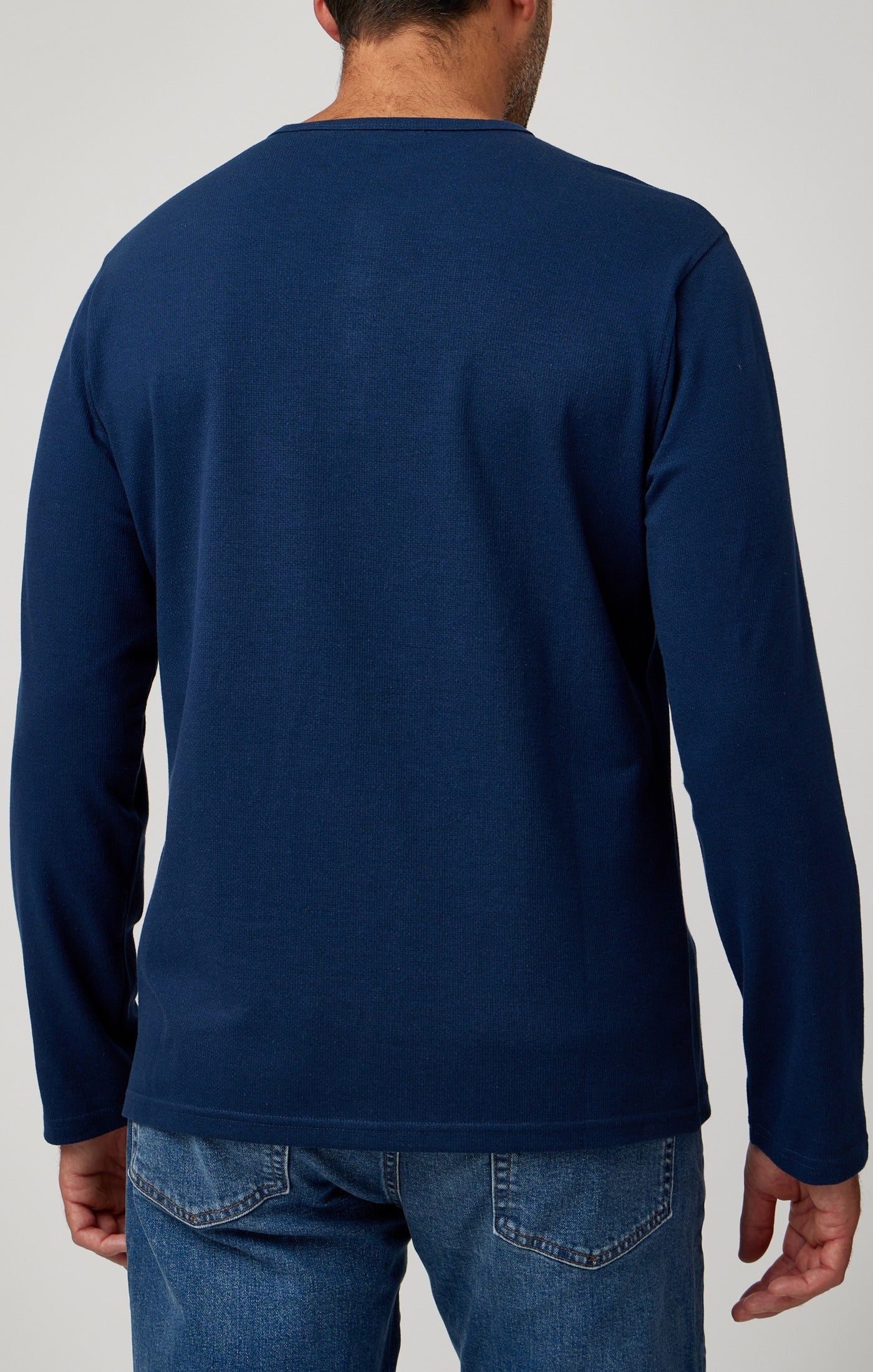 TRAILBLAZER - Navy Solid 3 Buttons Henley