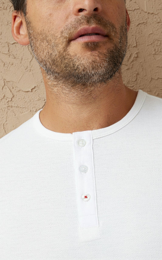 TRAILEBLAZER - White Solid Henley