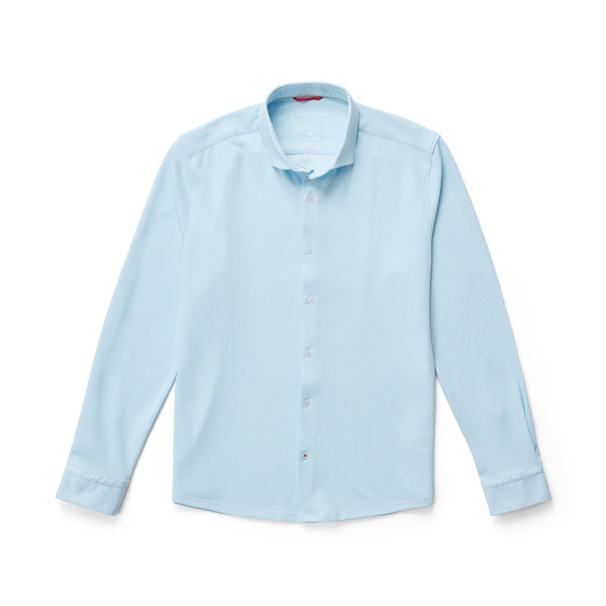 Light Blue Long Sleeve T-Series Shirt Mens Comfortable Everyday Shirt | Stone Rose XXXL Light Blue Long Sleeve T-Series Shirt Mens Comfortable Everyday Shirt | Stone Rose XXXL