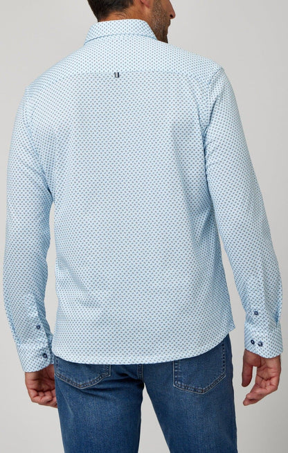 Blue Knot Geo Print Drytouch Shirt