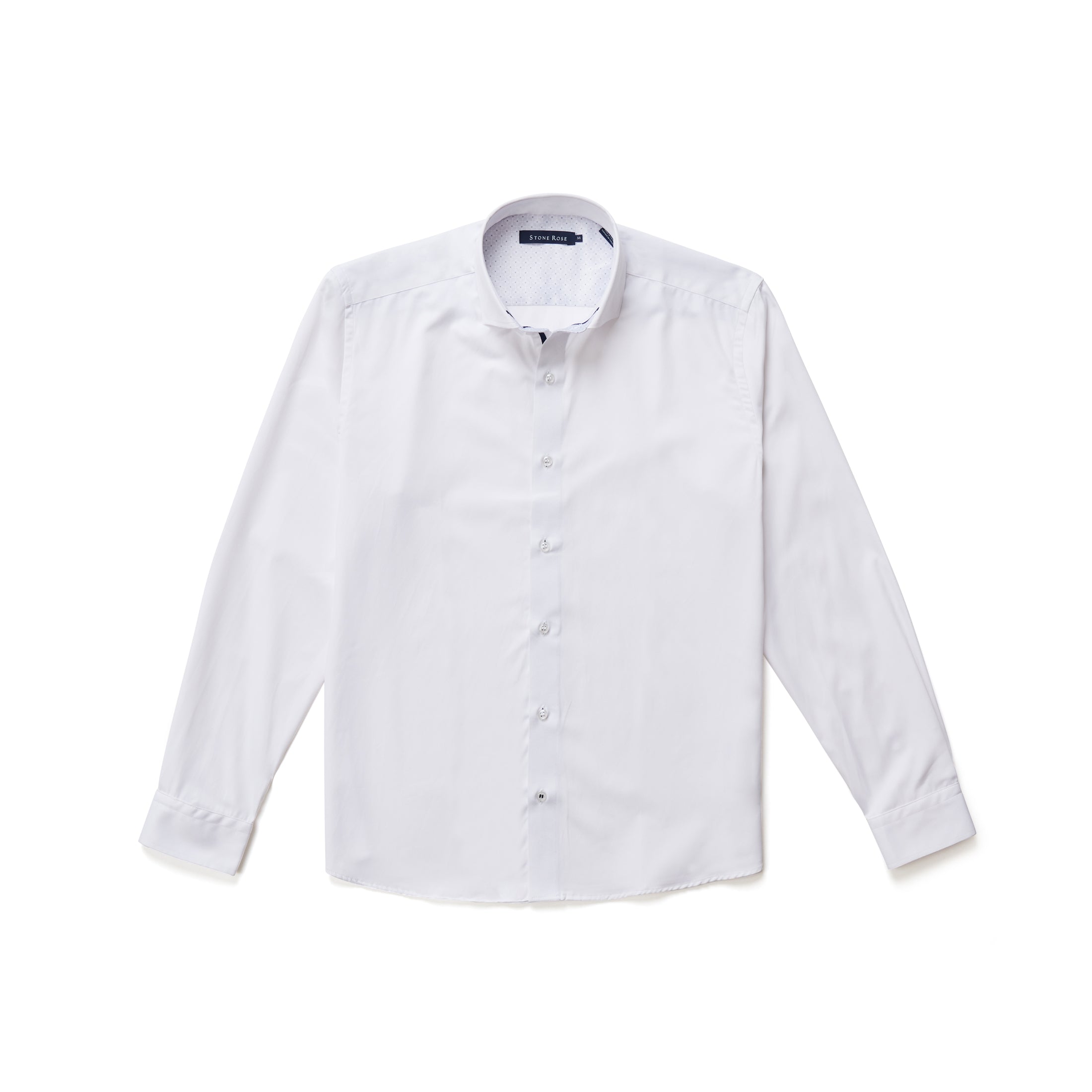 White Solid Long Sleeve DryTouch® Shirt