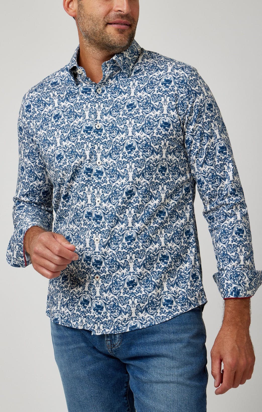 skull dress shirts mens Skull Dress Shirts (Inside Collar & Cuffs Skull Patterns)