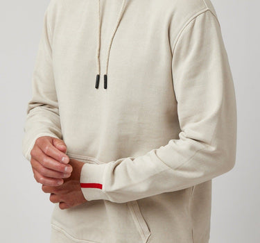 Taupe Solid Garment Washed Hoodie