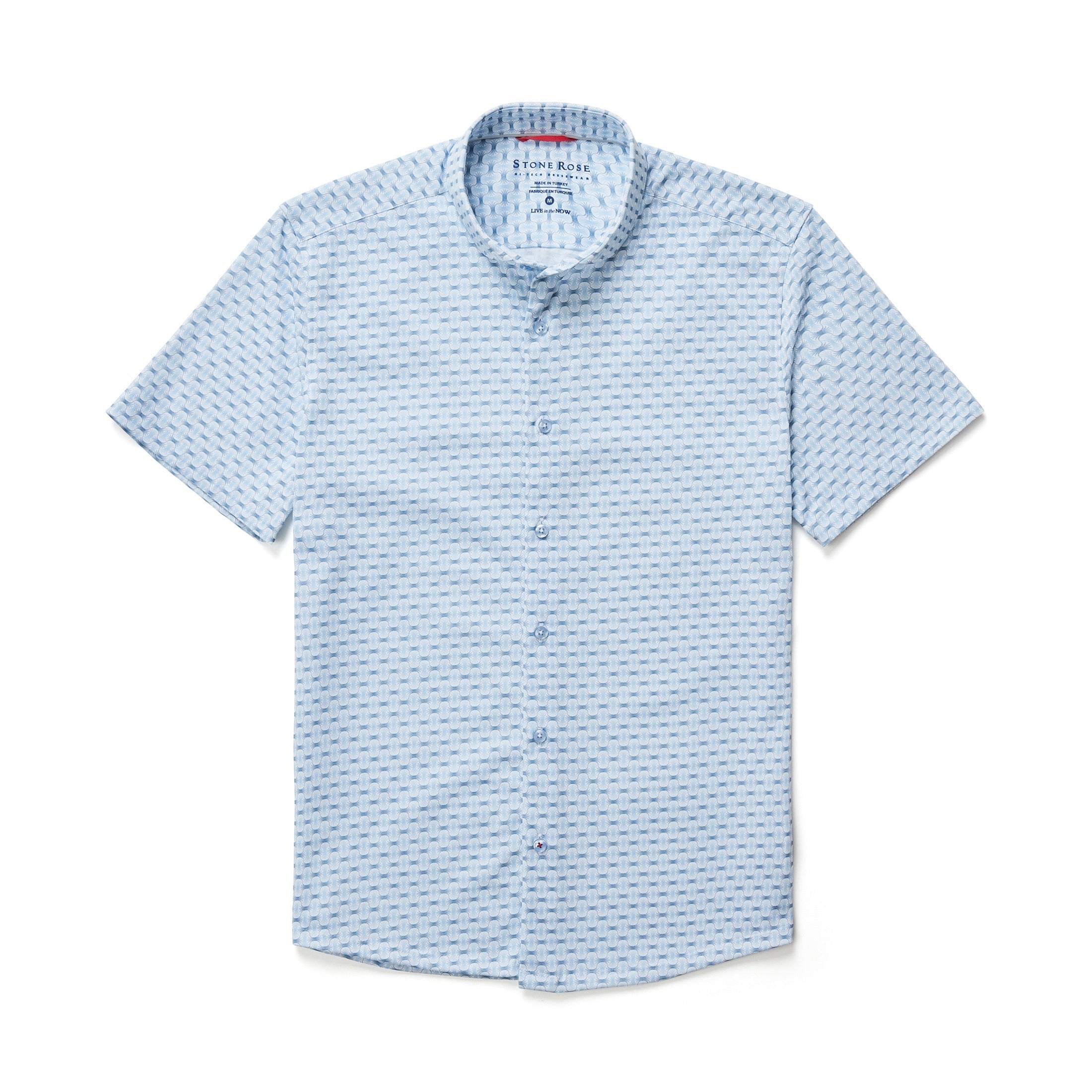 Light Blue Wireframe Short Sleeve Shirt