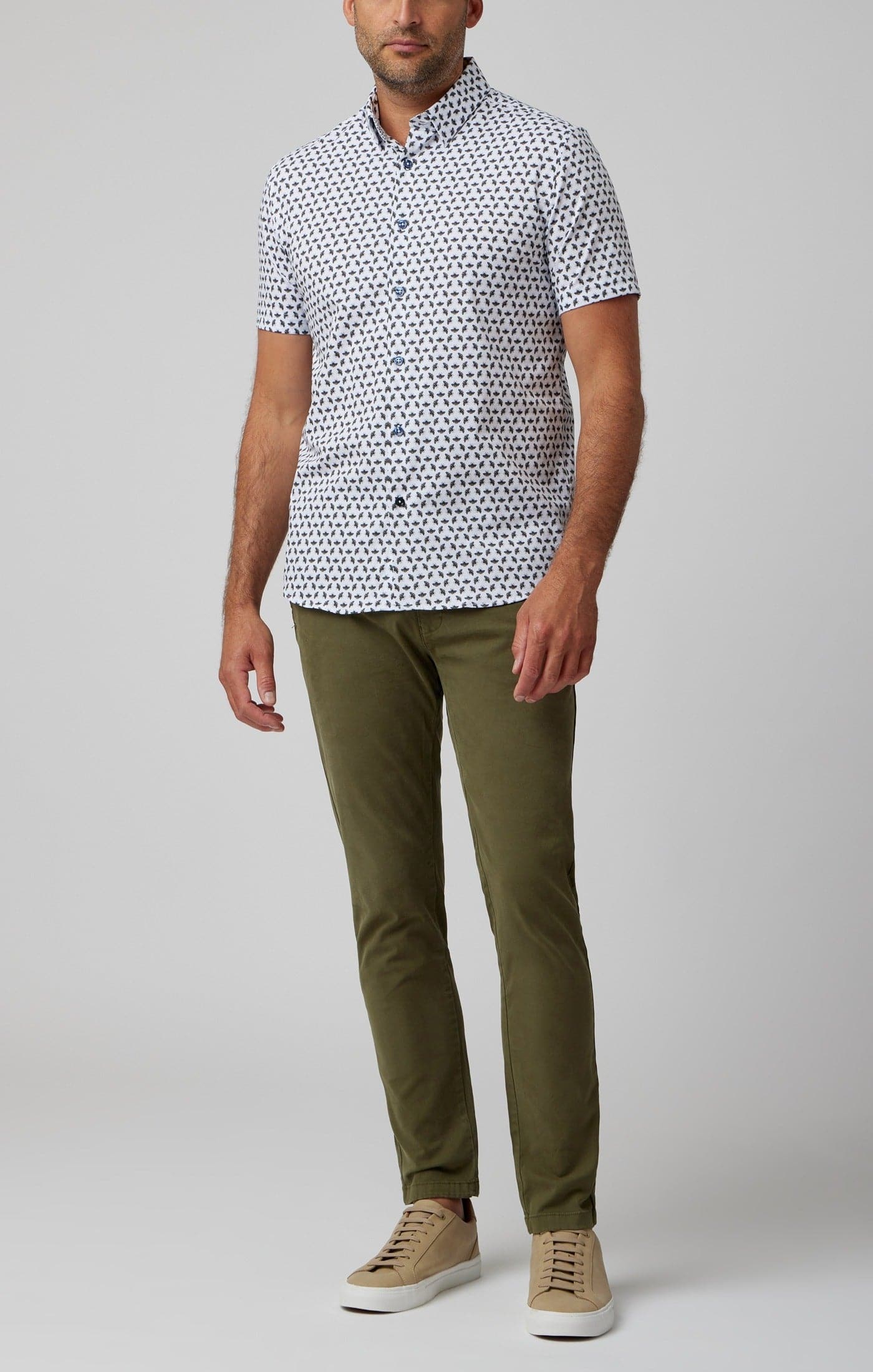 bee dress shirt White & Yellow Bee Shirts