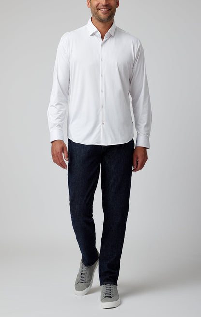 APEX - White Long Sleeve Stretch Shirt