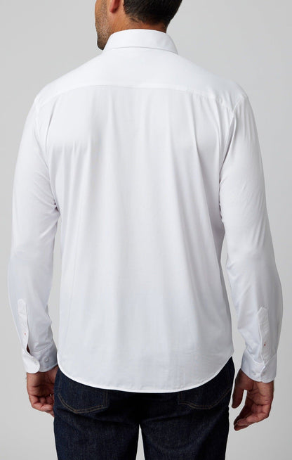 APEX - White Long Sleeve Stretch Shirt