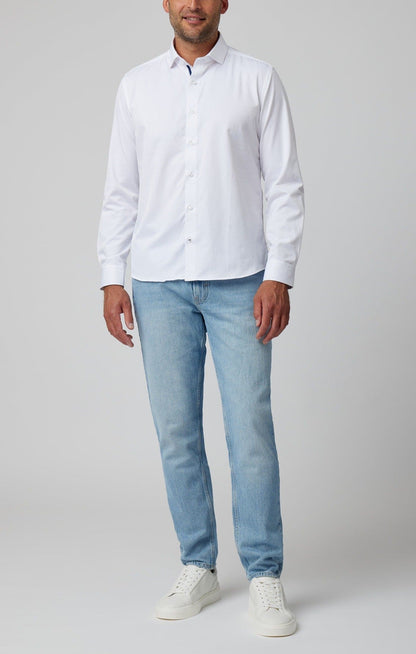 White Solid Long Sleeve DryTouch® Shirt