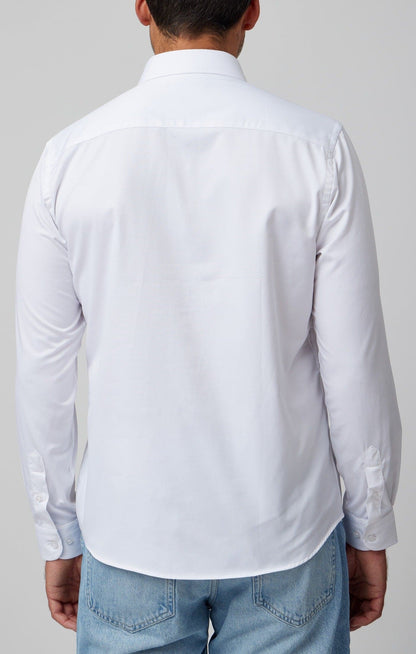 White Solid Long Sleeve DryTouch® Shirt