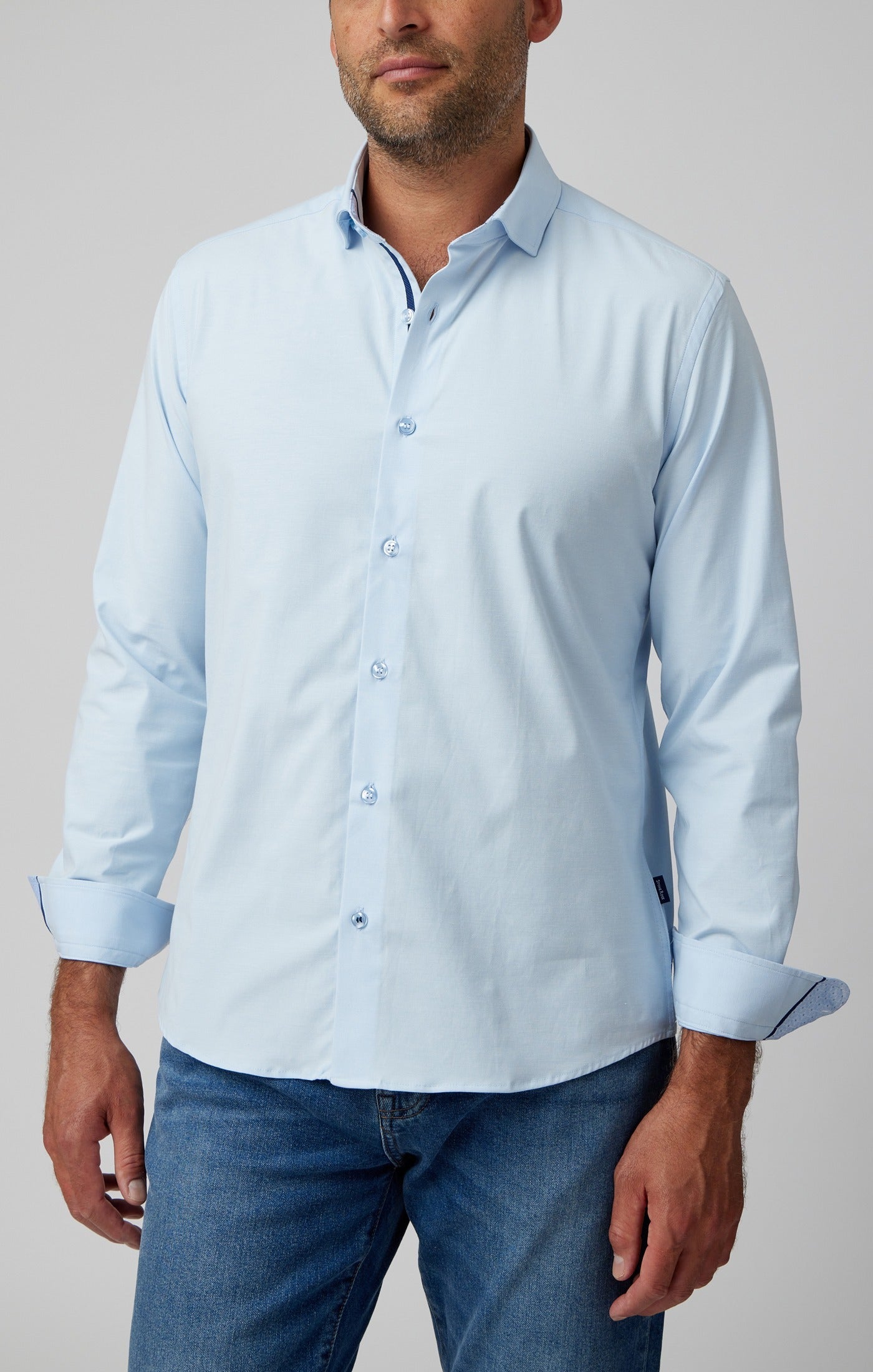 Light Blue Solid Long Sleeve DryTouch® Shirt