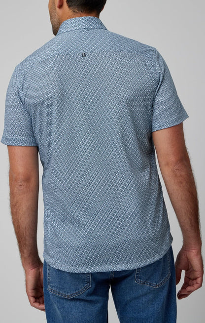 Aqua Gemstone Short Sleeve Shirt