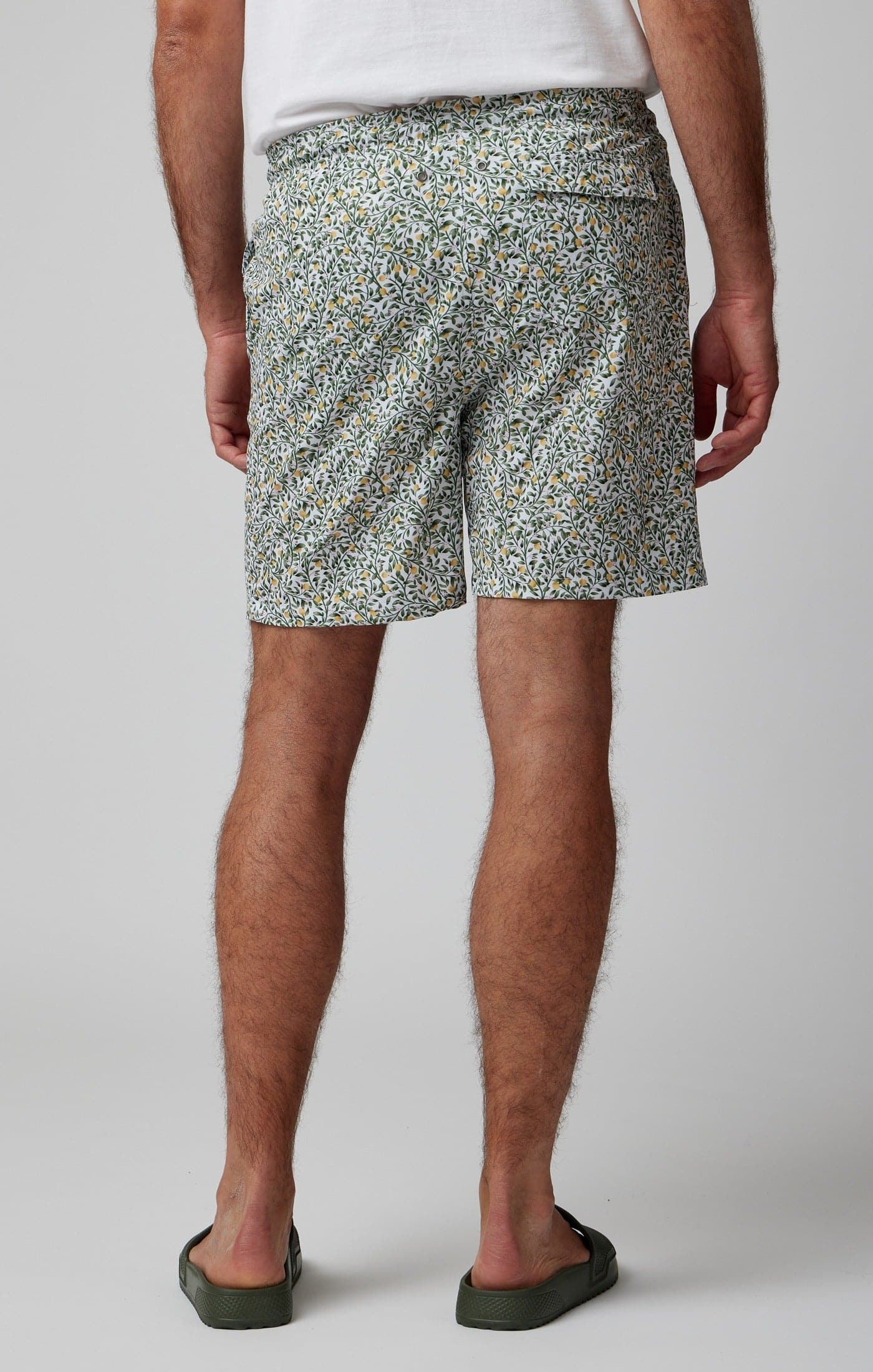 HELIOS - White Grapefruit Trees Swim Shorts