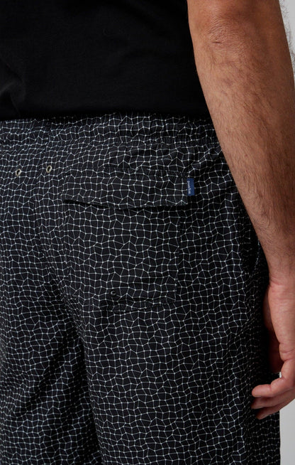 Black Wavy Swim Shorts
