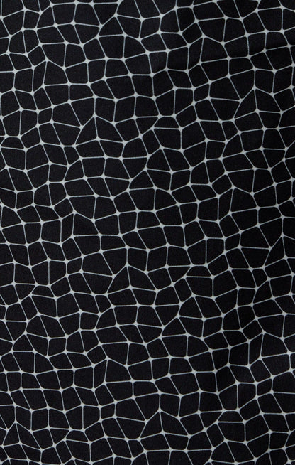 Black Wavy Swim Shorts