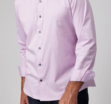 Lavender Solid Woven Drytouch Shirt