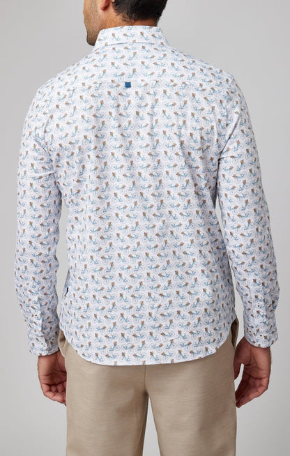 White Bicycles Print Shirt