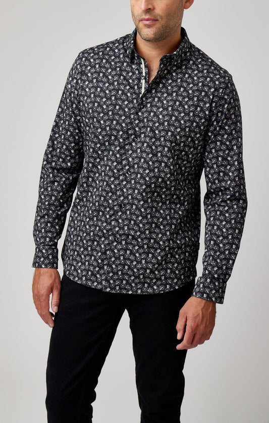 Black Bicycles Print Shirt