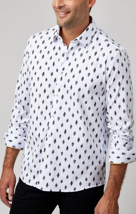 White Chandelier Print Shirt