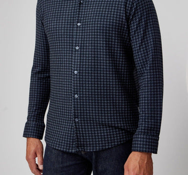 Black Houndstooth Jersey Shirt