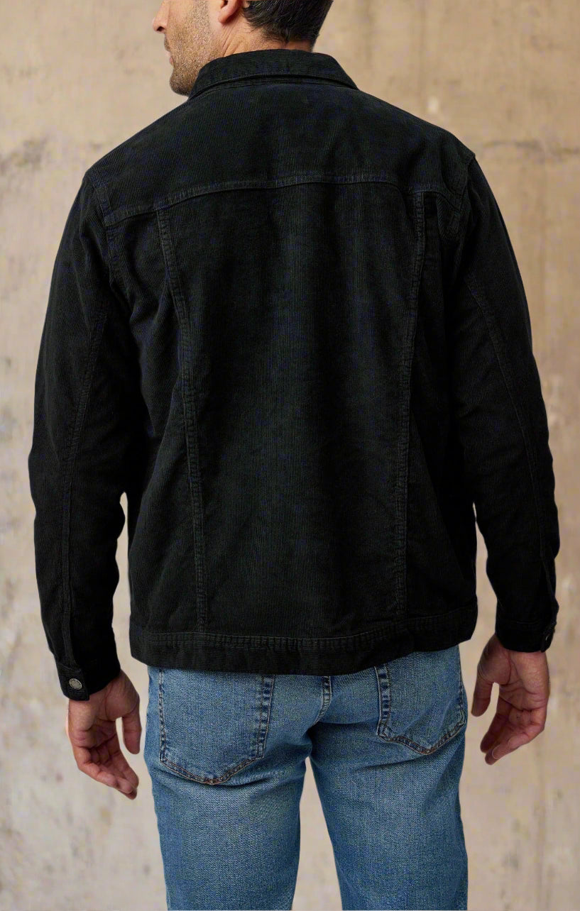 VALLEY - Black Solid Antique Washed Jacket
