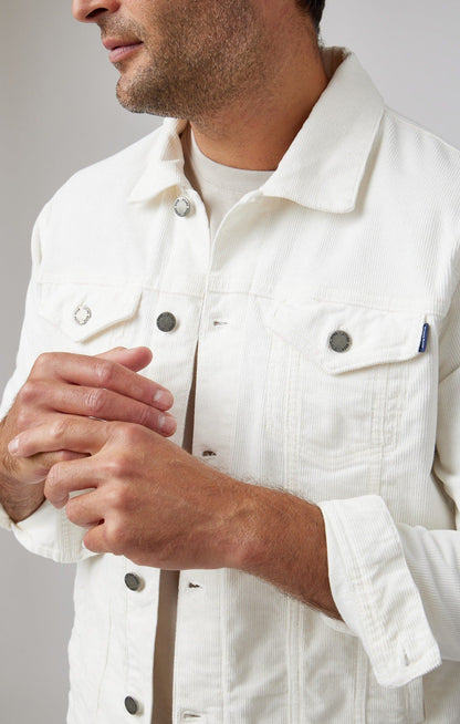 VALLEY - Cream Solid Antique Washed Jacket