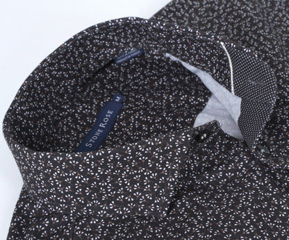 NOVA - Black Mini Ditsy Long Sleeve Shirt