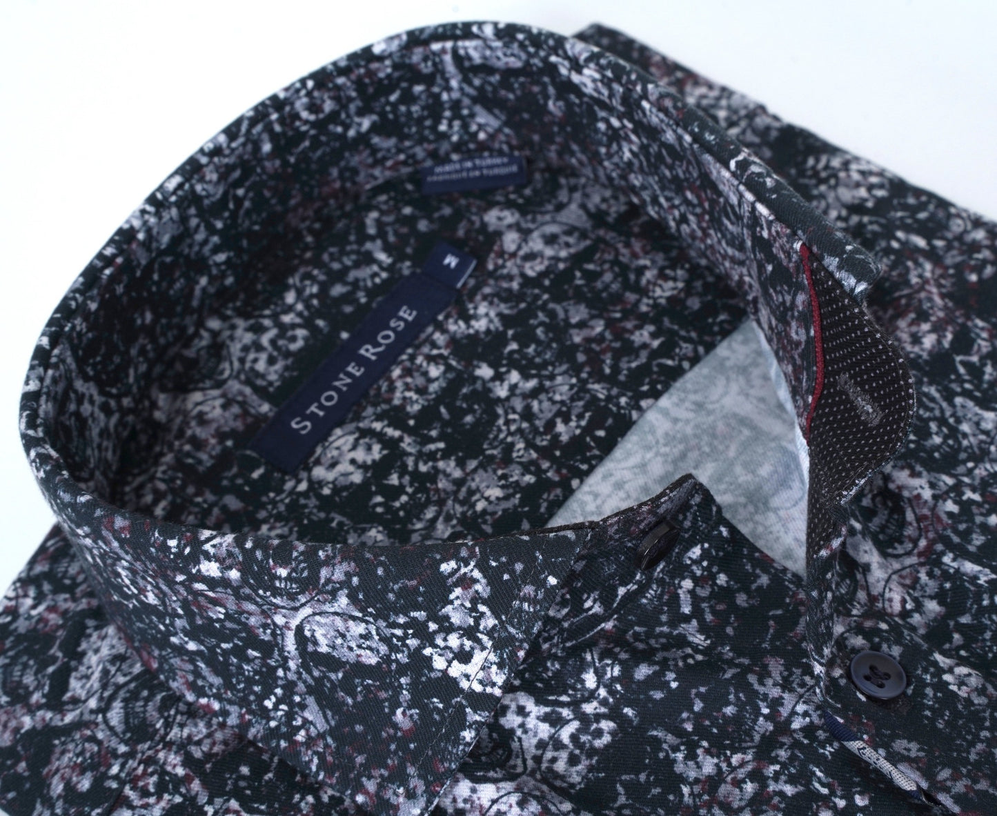 NOVA - Dark Blue Skulls Long Sleeve Shirt