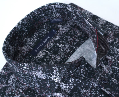 NOVA - Dark Blue Skulls Long Sleeve Shirt
