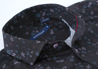 NOVA - Black Floral Long Sleeve Shirt