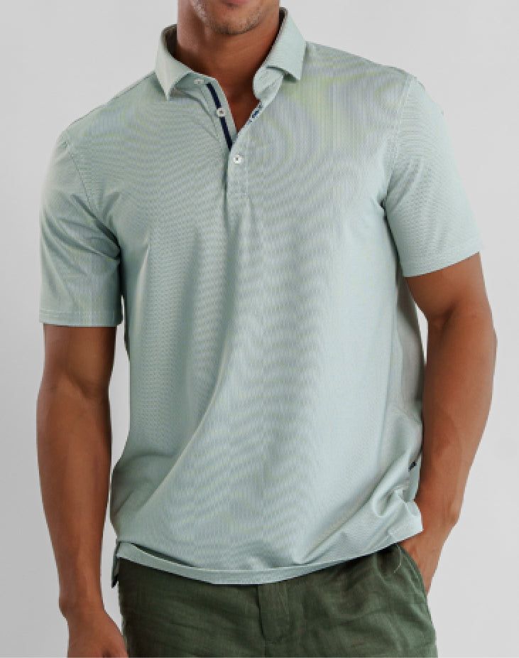 APEX  - Olive Birdseye Polo