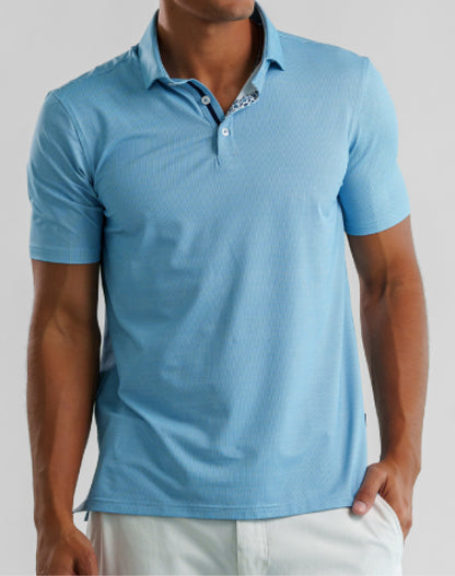 APEX  - Aqua Birdseye Polo