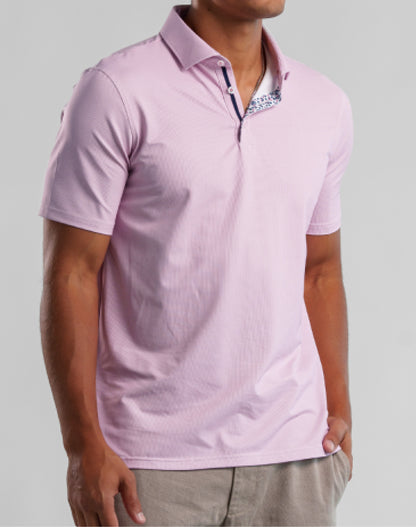 APEX  - Pink Birdseye Polo