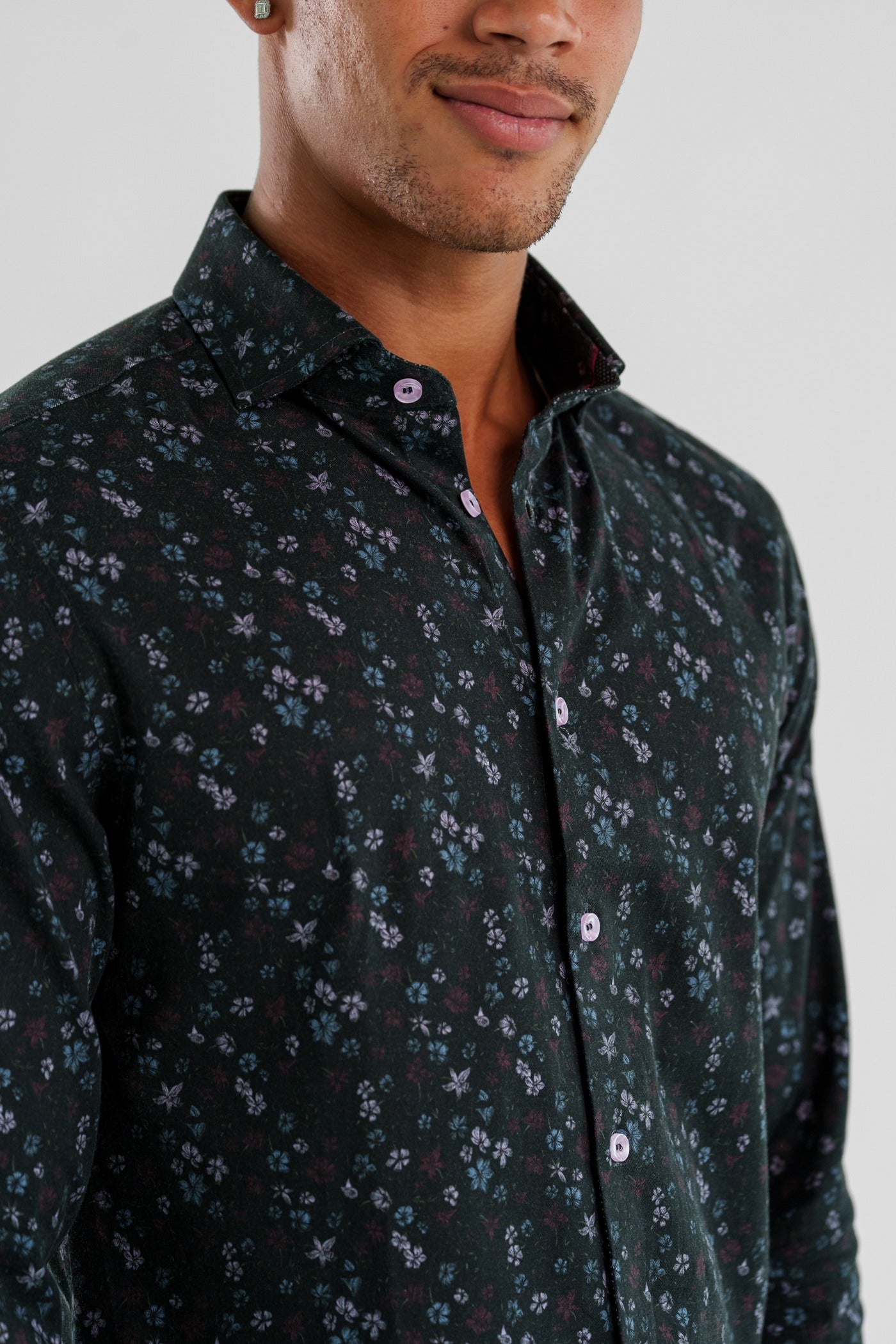 NOVA - Black Floral Long Sleeve Shirt