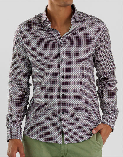 NOVA - Burgundy Petal Long Sleeve Shirt